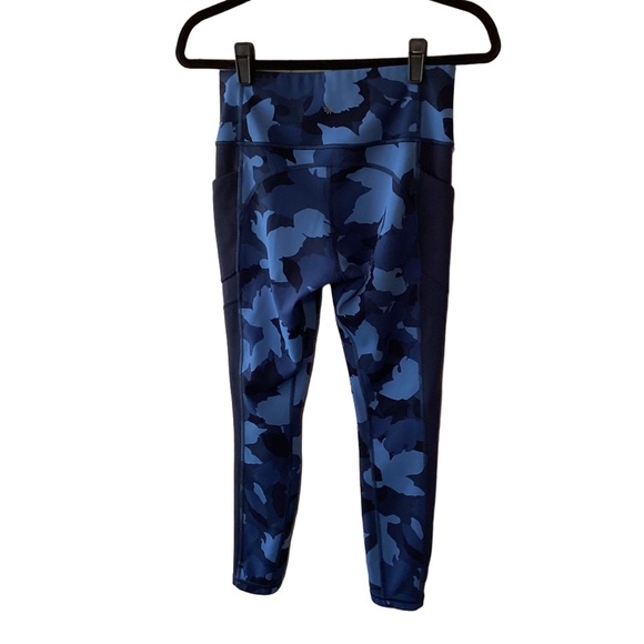 Athleta Camo Leggings Size Small Blue Activewear Athleisure Workout Gym - Picture 2 of 10